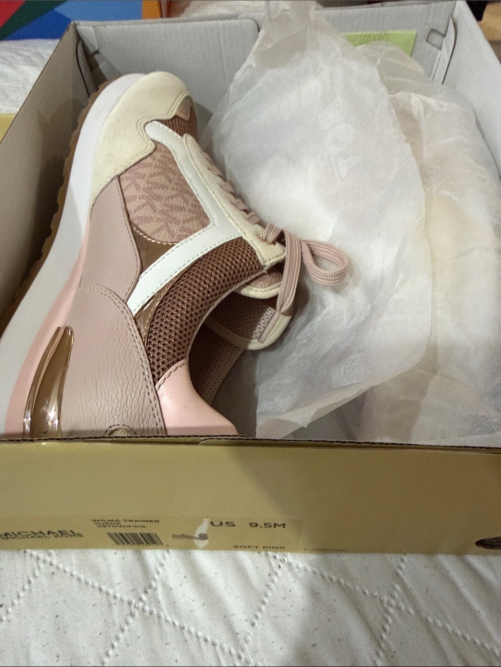 Michael Kors Pink Leather & Mesh Women's Sneaker size 9.5